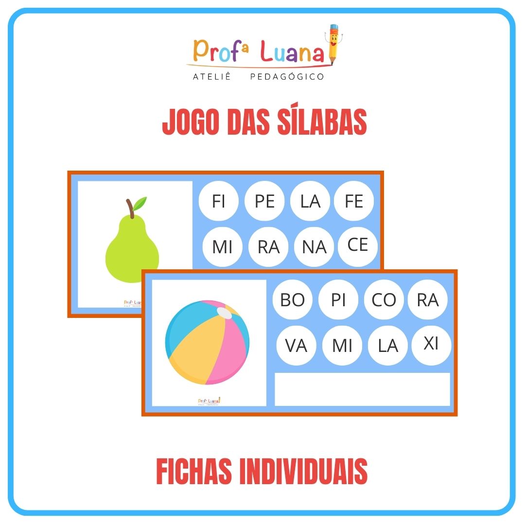 Jogo Puxa Sílaba - alfabetização lúdica 