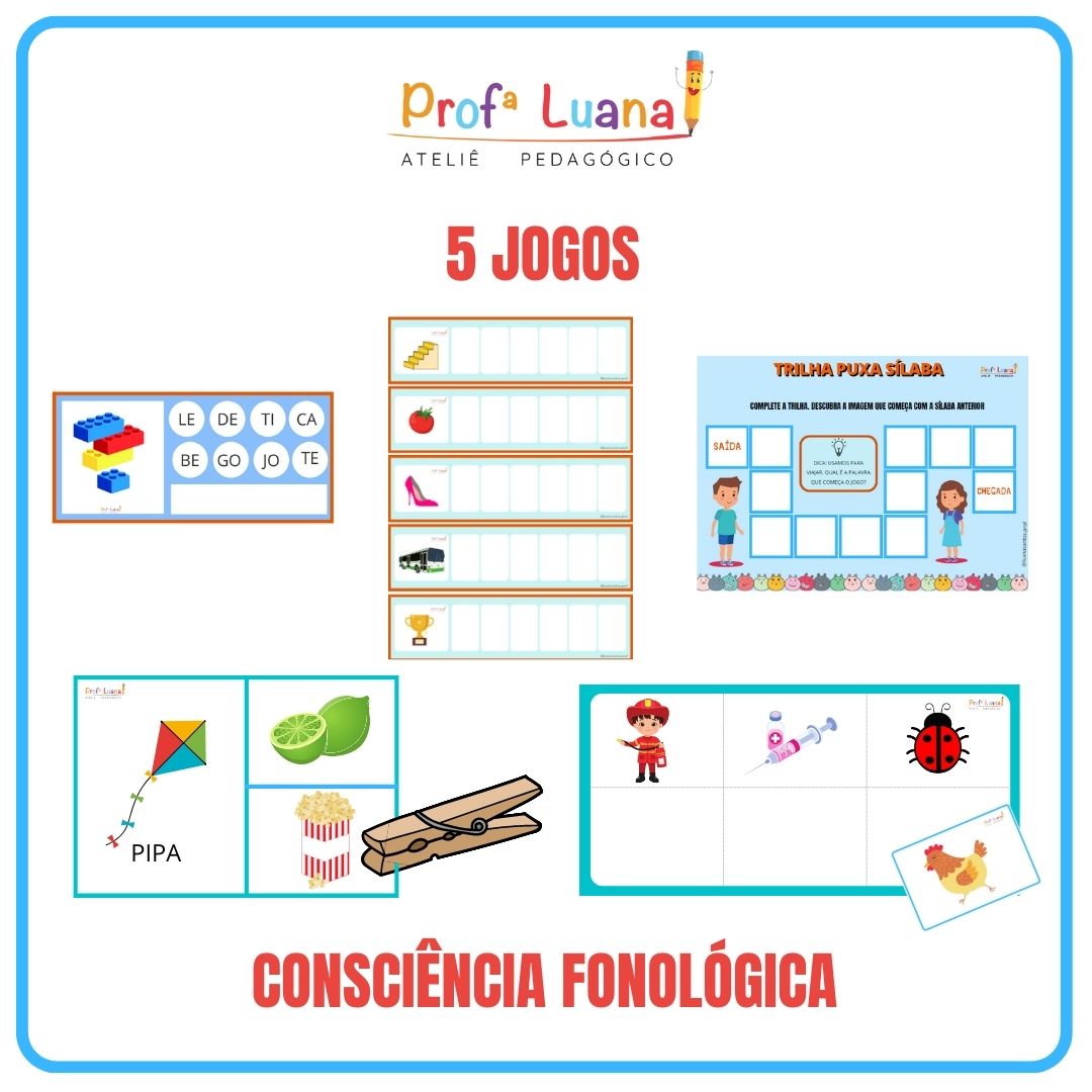 5 Jogos de Consciência Fonológica – Professora Luana!