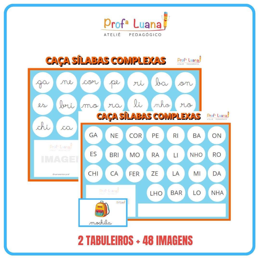 JOGO DAS SÍLABAS COMPLEXAS - Vila Educativa 