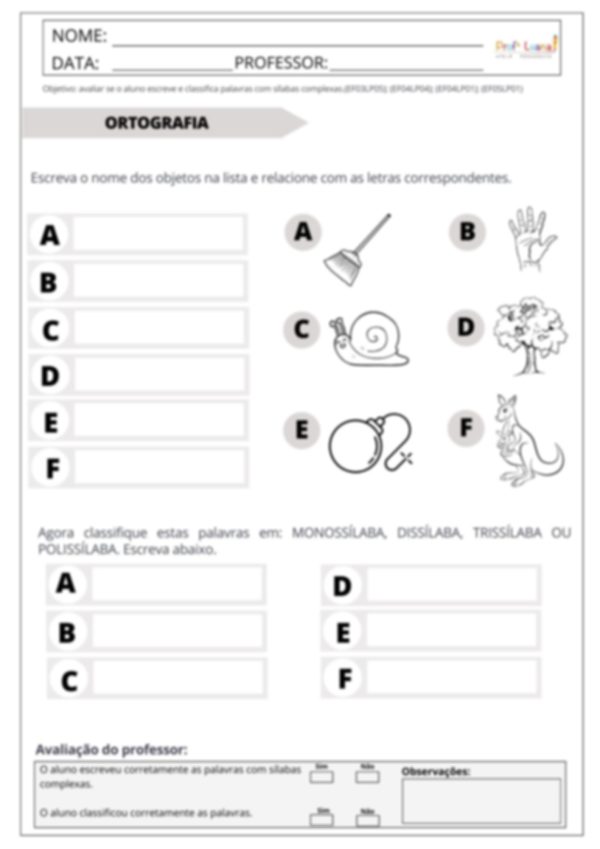 Avaliação Diagnóstica PORTUGUÊS 3º ao 5º ano - Image 5