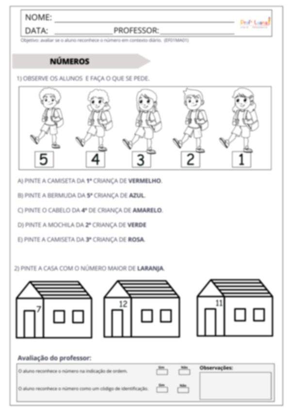 Avaliação Diagnóstica - Matemática 1º ano - Image 4