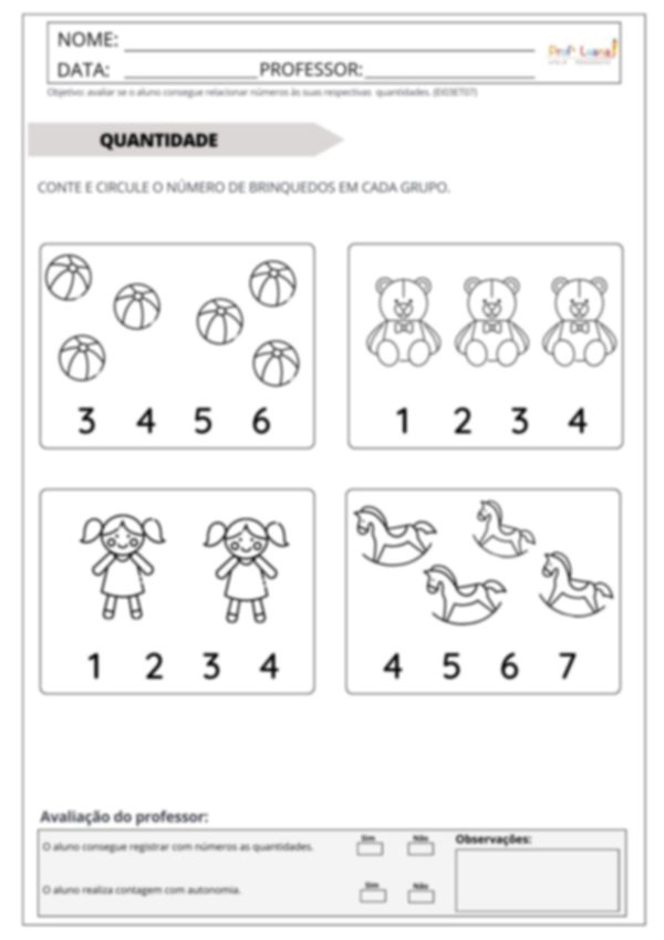 Avaliação Diagnóstica - Ed Infantil ( Português e  Matemática) - Image 5