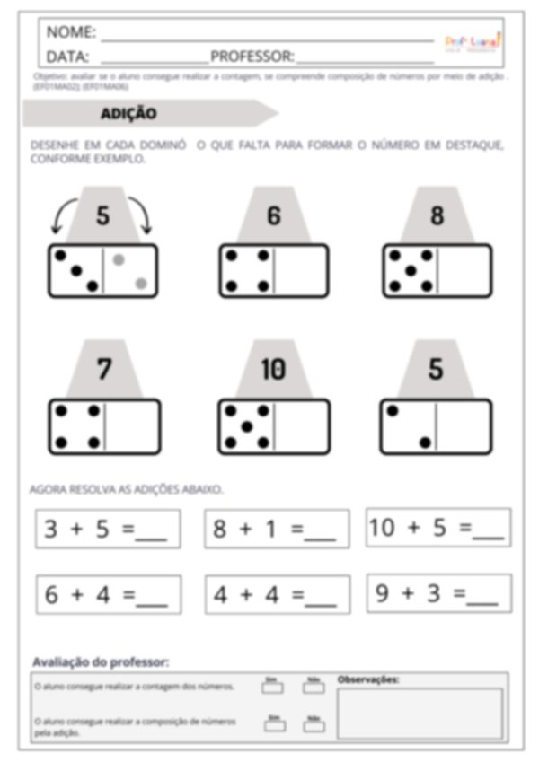 Avaliação Diagnóstica - Matemática 1º ano - Image 3