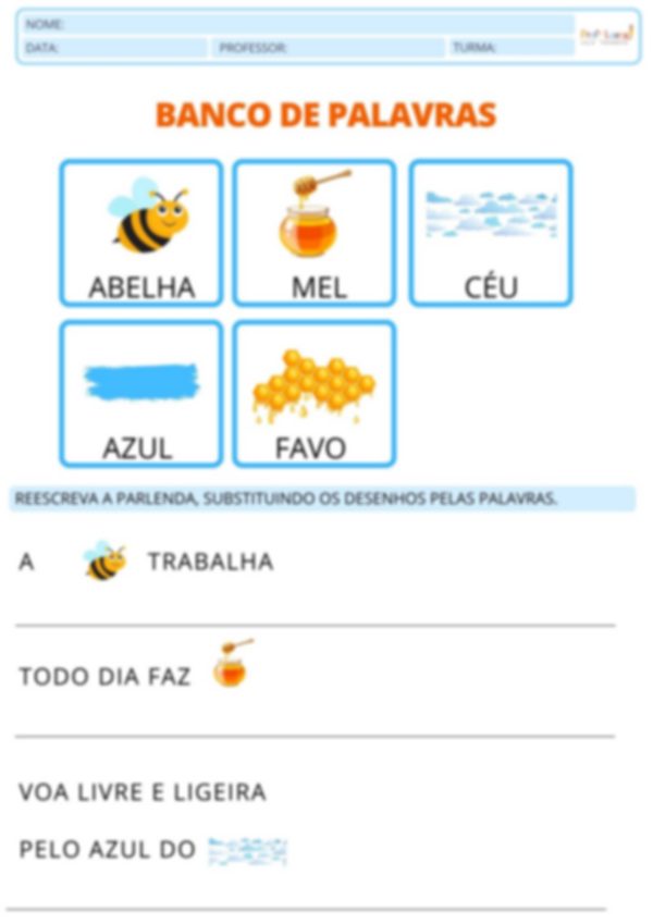 Quadrinha A ABELHA 1ºano - Imagem 6